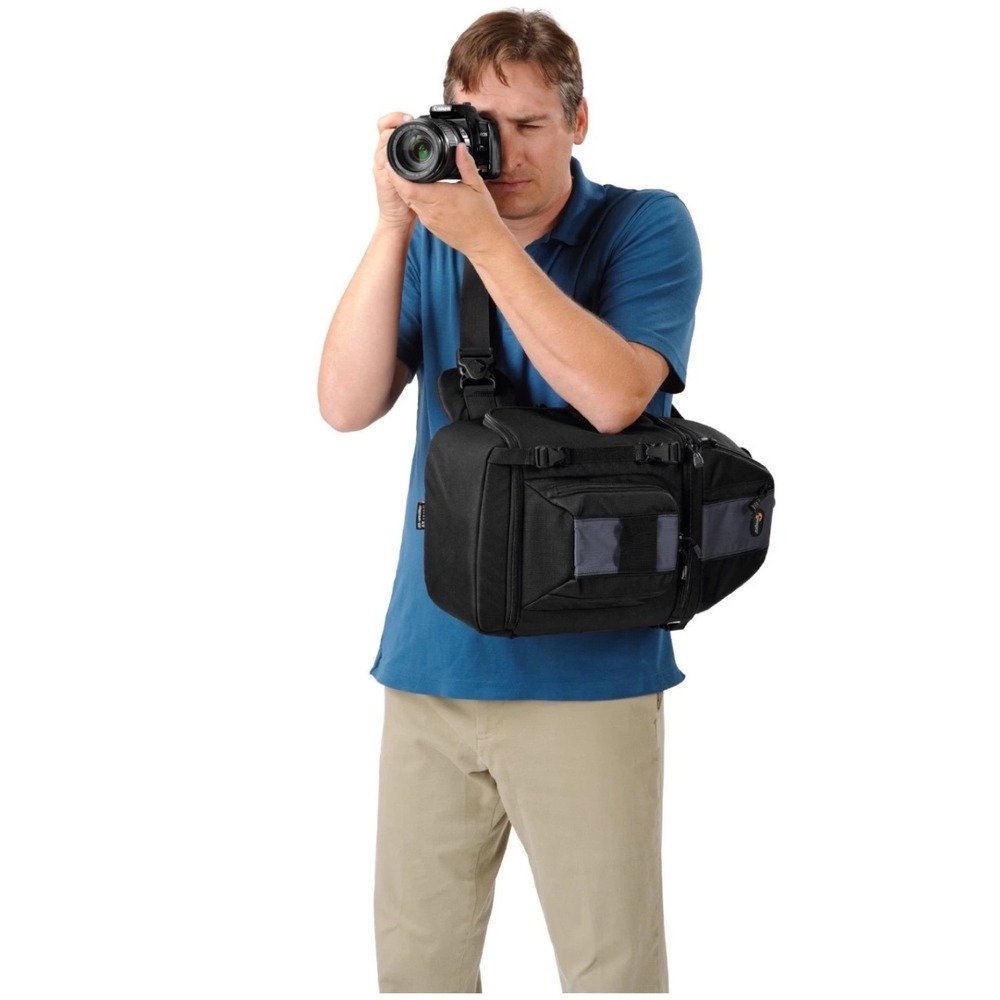 Lowepro Slingshot 102 AW DSLR Camera Sling Bag Black‎ Gray with Rain Cover - Picture 2 of 16